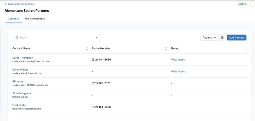 Agency Contacts