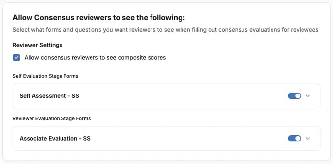 Consenus reviewer visibilty of scores