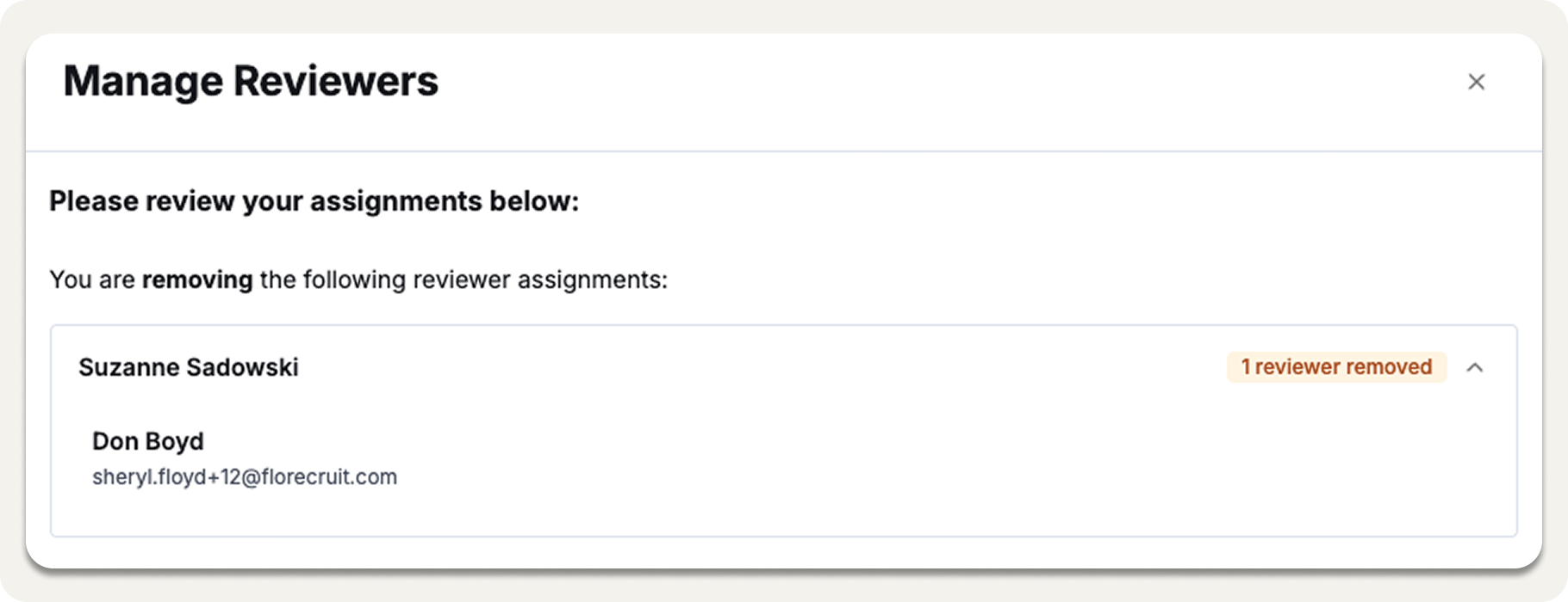 Manage reviewers-remove