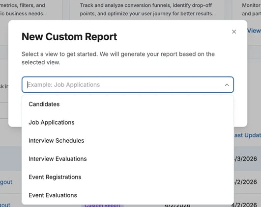 New Custom Report