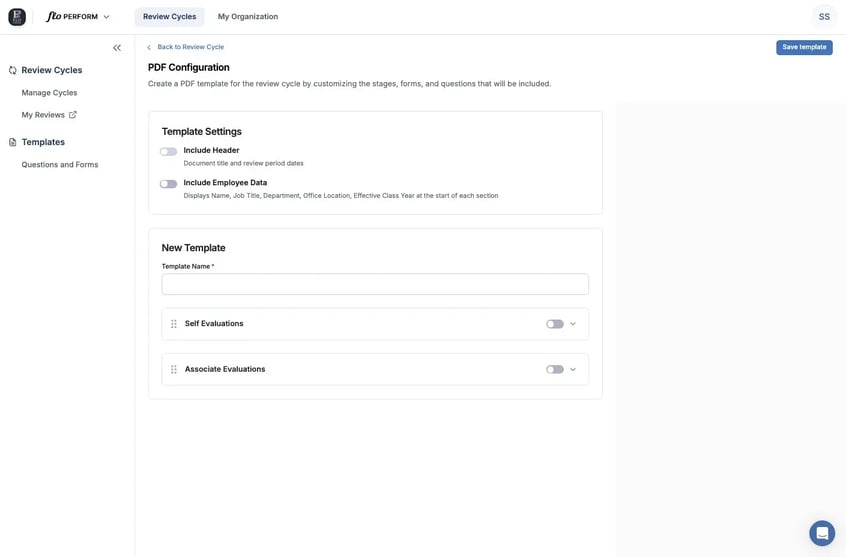PDF Template Creation