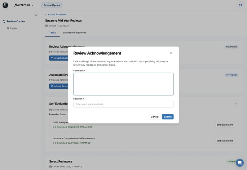 Review Acknowledgement