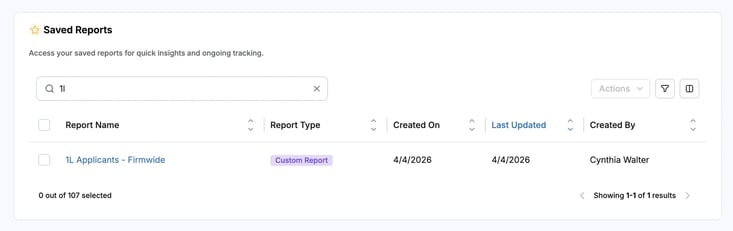 Saving a Report